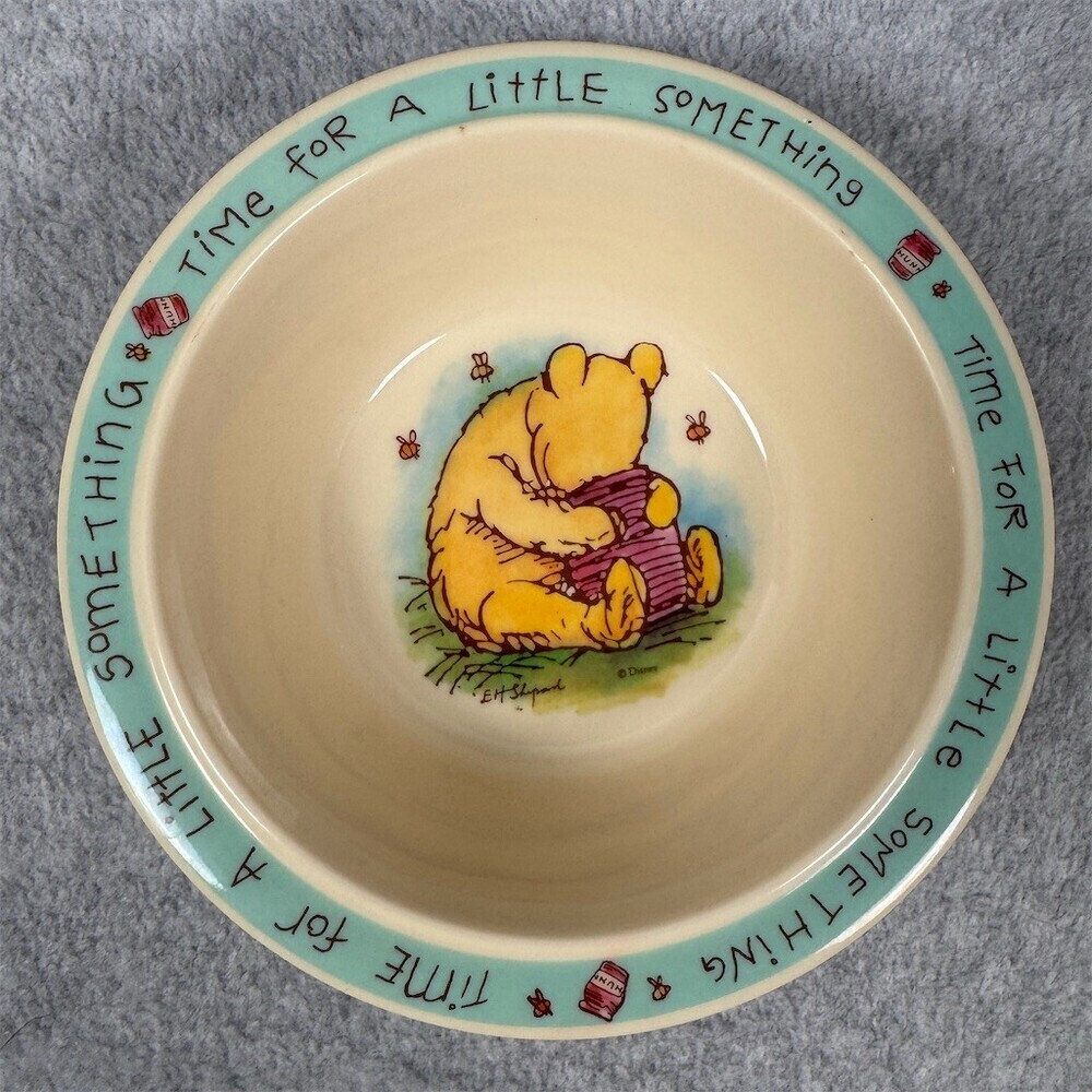 Vintage Disney Winnie the Pooh Bowl "Time for a Little Something" Vintage